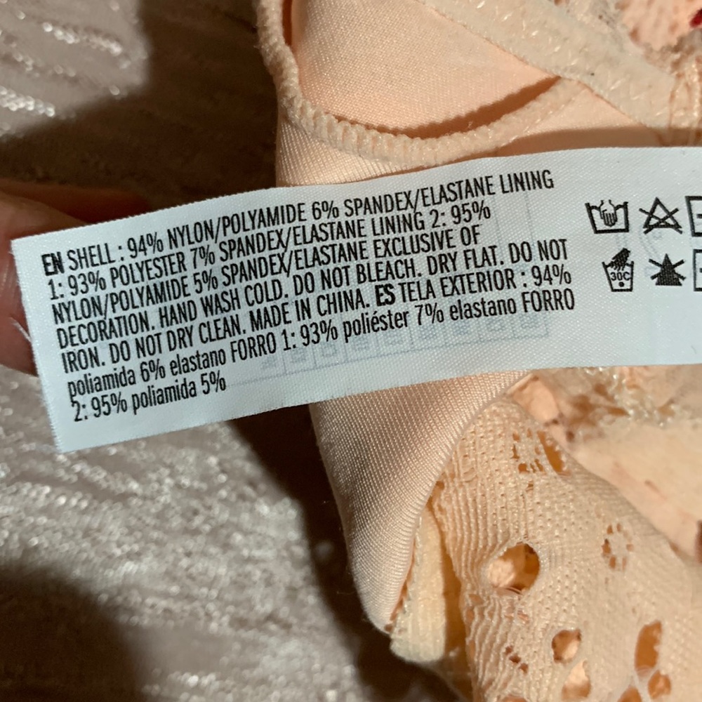 Forever21 Lace Bralette Bra Peach M - Picture 15 of 15